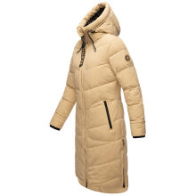 Marikoo Benikoo Damen lange Winterjacke Beige-Gr&ouml;&szlig;e M - Gr. 38