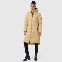 Marikoo Benikoo Damen lange Winterjacke Beige-Gr&ouml;&szlig;e XL - Gr. 42