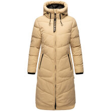 Marikoo Benikoo Damen lange Winterjacke Beige-Gr&ouml;&szlig;e XL - Gr. 42