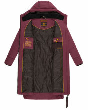 Marikoo Benikoo Damen lange Winterjacke Wine Größe S - Gr. 36