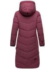 Marikoo Benikoo Damen lange Winterjacke Wine Größe M - Gr. 38