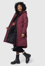 Marikoo Benikoo Damen lange Winterjacke Wine Größe L - Gr. 40