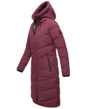 Marikoo Benikoo Damen lange Winterjacke Wine Größe L - Gr. 40