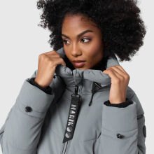 Marikoo Benikoo Damen lange Winterjacke Stormy Blue-Gr&ouml;&szlig;e L - Gr. 40