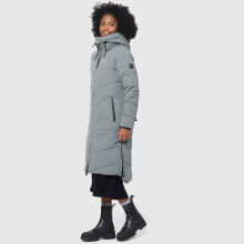 Marikoo Benikoo Damen lange Winterjacke Stormy Blue-Gr&ouml;&szlig;e L - Gr. 40