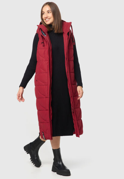 Navahoo Brezelchen Damen Winter Weste Dark Red Größe XS - Gr. 34