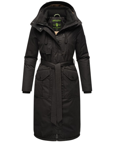 Navahoo Hokulanii Damen Winter Mantel Schwarz Größe XL - Gr. 42