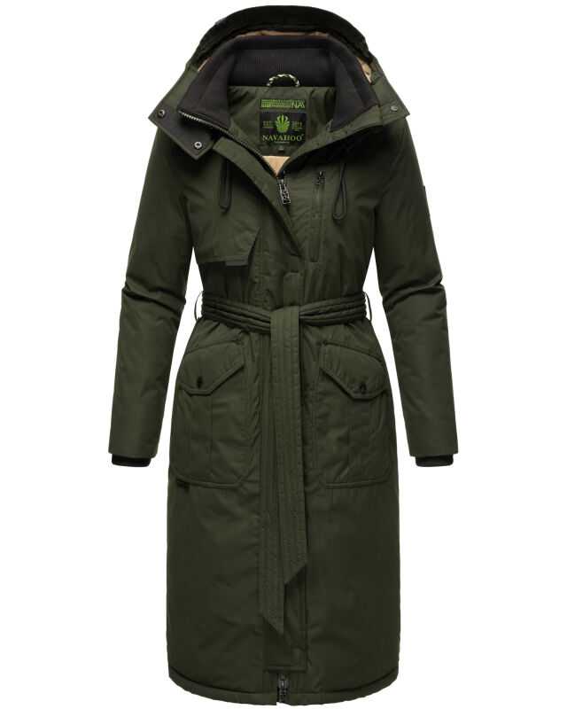 Navahoo Hokulanii Damen Winter Mantel Dark Olive Größe XL - Gr. 42