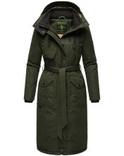 Navahoo Hokulanii Damen Winter Mantel Dark Olive Gr&ouml;&szlig;e XL - Gr. 42