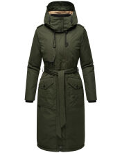 Navahoo Hokulanii Damen Winter Mantel Dark Olive Gr&ouml;&szlig;e XL - Gr. 42