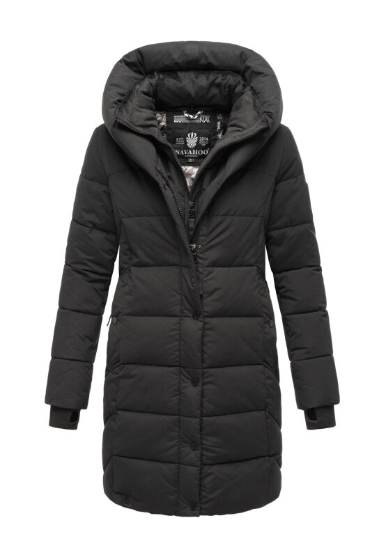 Navahoo Knutschilein Damen Winter Steppjacke Schwarz