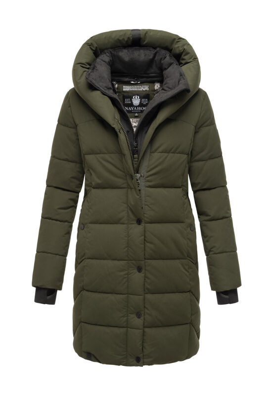 Navahoo Knutschilein Damen Winter Steppjacke Dark Olive