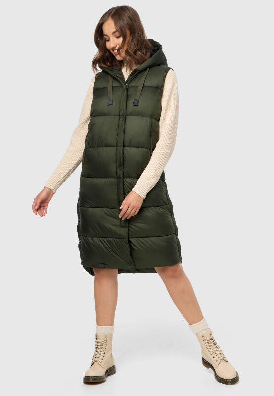 Marikoo Sayorii Damen Winter Weste Dark Olive
