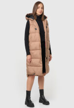 Marikoo Sayorii Damen Winter Weste Taupe Grey Gr&ouml;&szlig;e L - Gr. 40