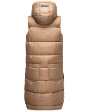 Marikoo Sayorii Damen Winter Weste Taupe Grey Gr&ouml;&szlig;e L - Gr. 40