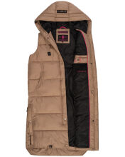 Marikoo Sayorii Damen Winter Weste Taupe Grey Gr&ouml;&szlig;e L - Gr. 40
