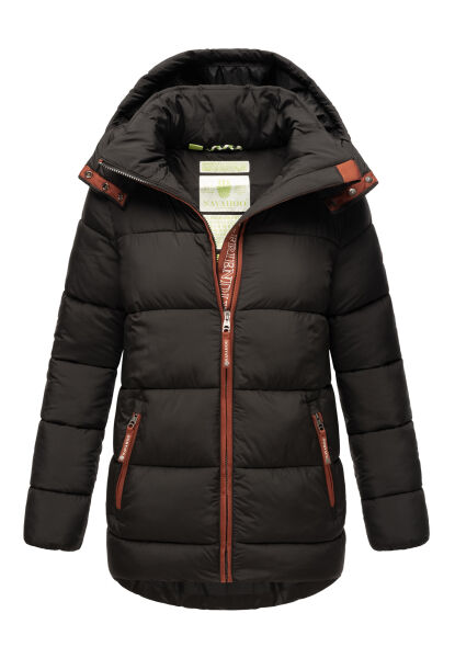 Navahoo Wattewölkchen Damen Steppjacke Schwarz Größe L - Gr. 40