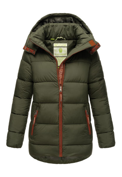 Navahoo Wattewölkchen Damen Steppjacke Dark Olive Größe M - Gr. 38