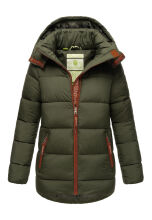 Navahoo Wattewölkchen Damen Steppjacke Dark Olive Größe M - Gr. 38