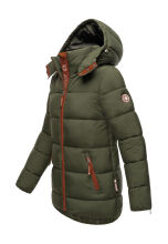 Navahoo Wattewölkchen Damen Steppjacke Dark Olive Größe XL - Gr. 42