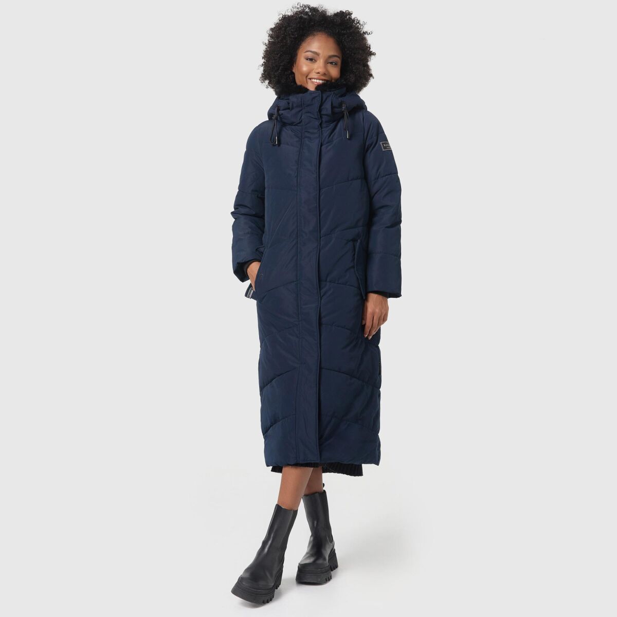 Navahoo Hingucker XIV Damen Winterjacke Navy Größe XL - Gr. 42