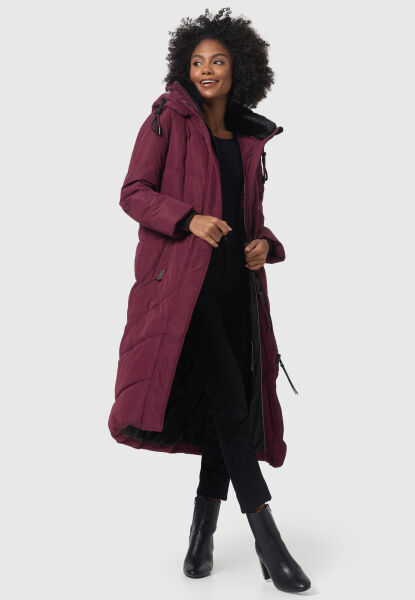 Navahoo Hingucker XIV Damen Winterjacke Wine Größe XS - Gr. 34