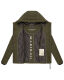 Marikoo Shimoaa XVI Damen Winter Steppjacke Dark Olive Größe XL - Gr. 42