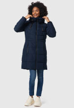 Marikoo Natsukoo Damen Winter Steppjacke lang Navy Größe M - Gr. 38