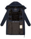 Marikoo Natsukoo Damen Winter Steppjacke lang Navy Größe M - Gr. 38