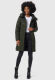 Marikoo Natsukoo Damen Winter Steppjacke lang Dark Olive Größe XS - Gr. 34