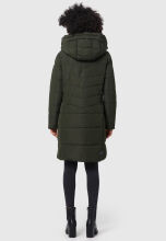 Marikoo Natsukoo Damen Winter Steppjacke lang Dark Olive Größe S - Gr. 36