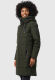 Marikoo Natsukoo Damen Winter Steppjacke lang Dark Olive Größe S - Gr. 36