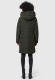 Marikoo Natsukoo Damen Winter Steppjacke lang Dark Olive Größe S - Gr. 36
