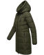 Marikoo Natsukoo Damen Winter Steppjacke lang Dark Olive Größe S - Gr. 36