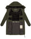 Marikoo Natsukoo Damen Winter Steppjacke lang Dark Olive Größe S - Gr. 36