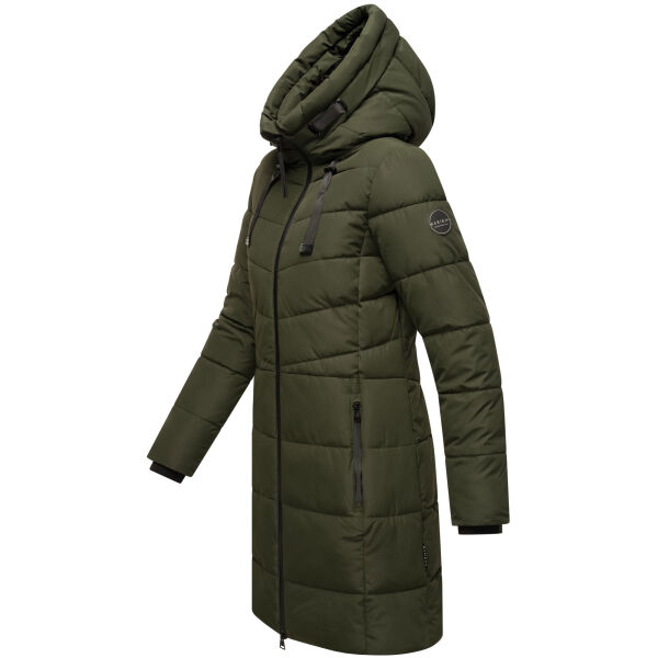 Marikoo Natsukoo Damen Winter Steppjacke lang Dark Olive Größe L