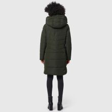 Marikoo Natsukoo Damen Winter Steppjacke lang Dark Olive Größe XL - Gr. 42