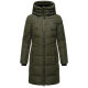 Marikoo Natsukoo Damen Winter Steppjacke lang Dark Olive Größe XL - Gr. 42