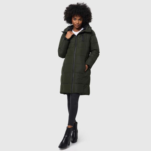 Marikoo Natsukoo Damen Winter Steppjacke lang Dark Olive Größe XXL - Gr. 44