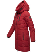 Marikoo Natsukoo Damen Winter Steppjacke lang Dark Red Größe S - Gr. 36