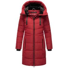 Marikoo Natsukoo Damen Winter Steppjacke lang Dark Red Größe XXL - Gr. 44
