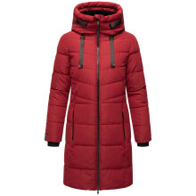 Marikoo Natsukoo Damen Winter Steppjacke lang Dark Red Größe XXL - Gr. 44
