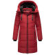 Marikoo Natsukoo Damen Winter Steppjacke lang Dark Red Größe XXL - Gr. 44