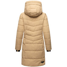 Marikoo Natsukoo Damen Winter Steppjacke lang Beige Gr&ouml;&szlig;e S - Gr. 36
