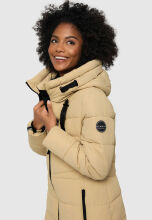 Marikoo Natsukoo Damen Winter Steppjacke lang Beige...