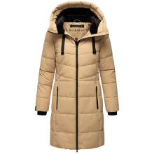Marikoo Natsukoo Damen Winter Steppjacke lang Beige Gr&ouml;&szlig;e XL - Gr. 42