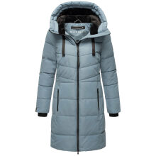 Marikoo Natsukoo Damen Winter Steppjacke lang Powder Blue Größe M - Gr. 38