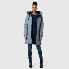 Marikoo Natsukoo Damen Winter Steppjacke lang Powder Blue Größe L - Gr. 40