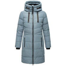 Marikoo Natsukoo Damen Winter Steppjacke lang Powder Blue Größe L - Gr. 40