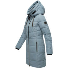 Marikoo Natsukoo Damen Winter Steppjacke lang Powder Blue Größe L - Gr. 40